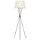Ellen DeGeneres Penny Polished Nickel LED Tripod Floor Lamp