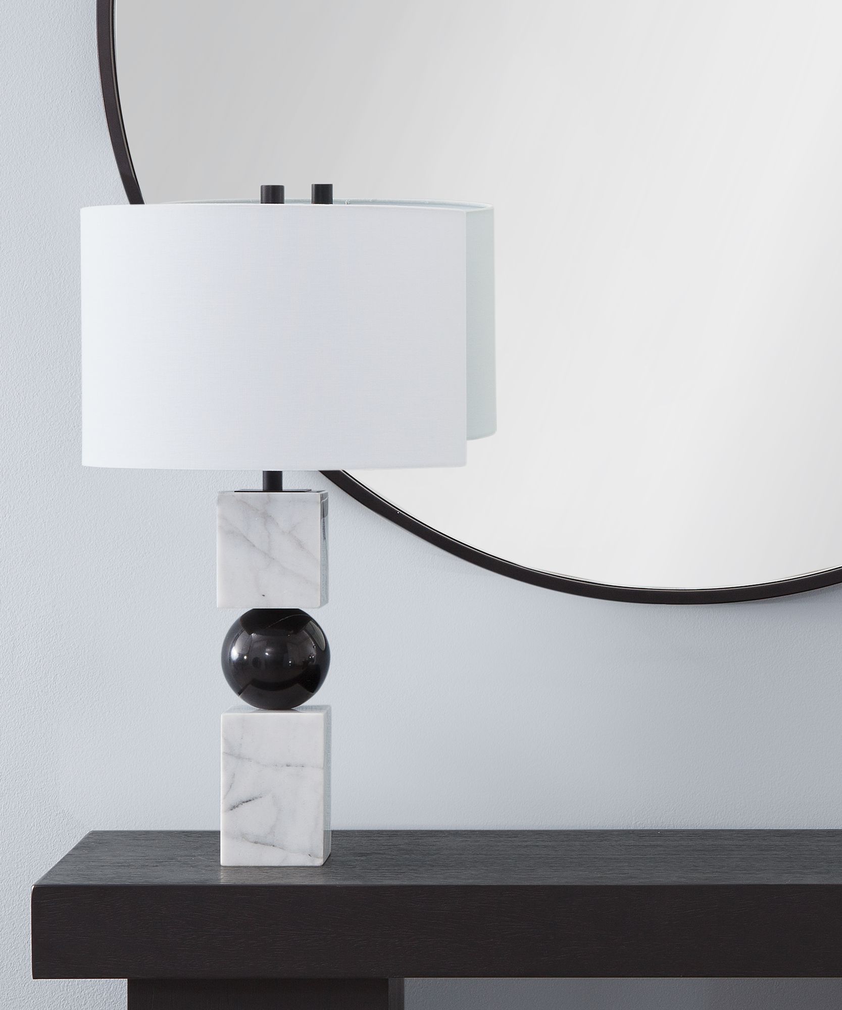 Image 3 Ellendale 27" High Black And White Table Lamp more views