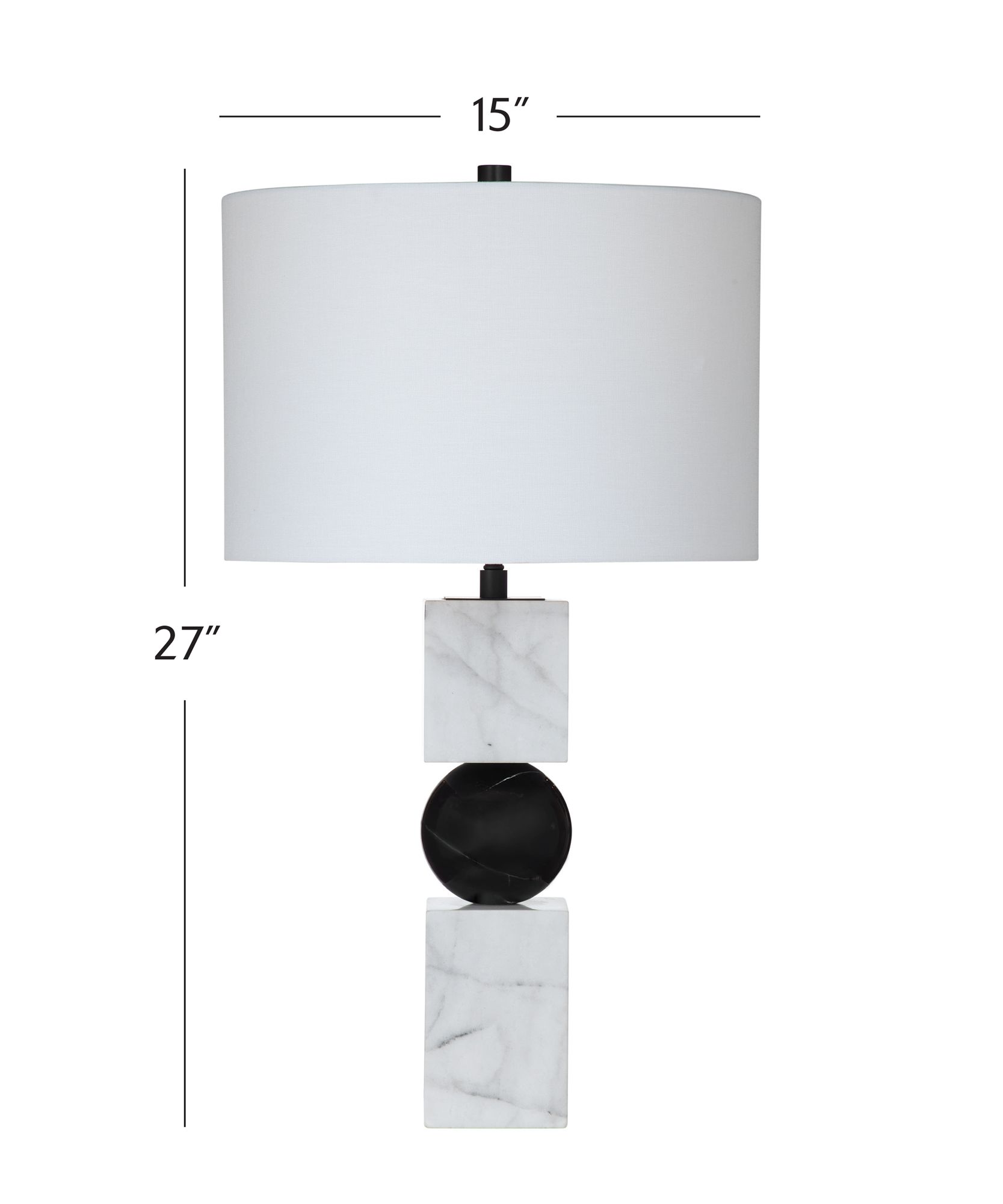 Image 4 Ellendale 27" High Black And White Table Lamp more views