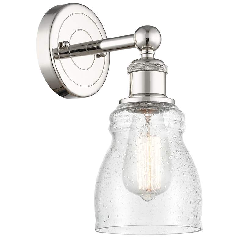 Image 1 Ellery 11.5"High Polished Nickel Sconce With Seedy Shade