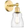 Ellery 2.6" High Satin Gold Sconce With Clear Shade