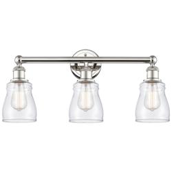 Ellery 22.75&quot;W 3 Light Polished Nickel Bath Vanity Light With Clear Sh