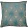 Ellery Aqua 24" Square Decorative Throw Pillow