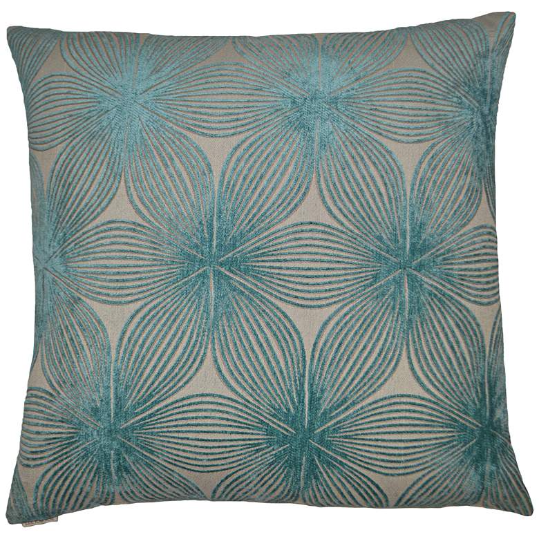 Image 1 Ellery Aqua 24" Square Decorative Throw Pillow