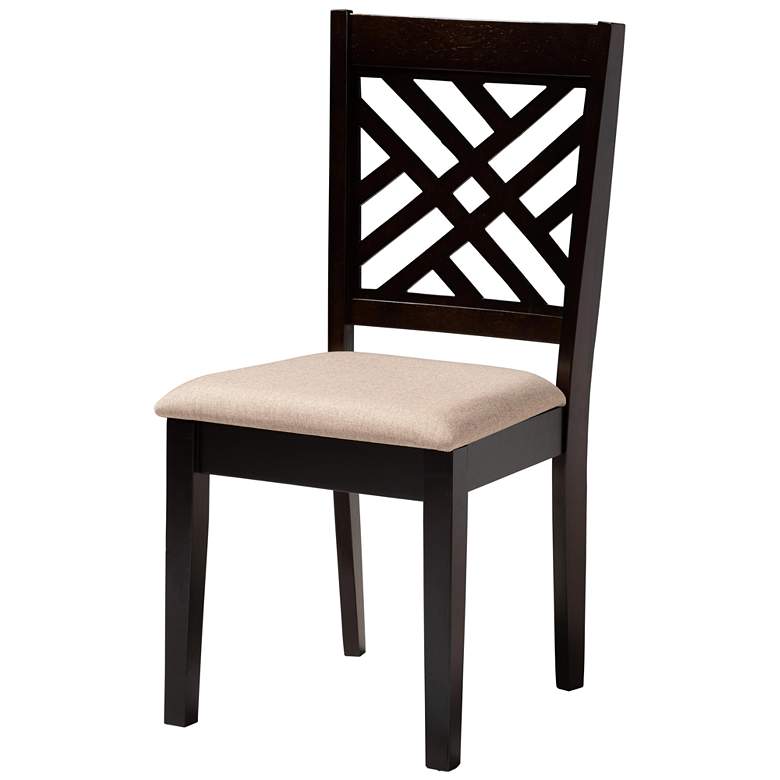 Image 7 Ellie Beige Fabric 5-Piece Dining Table and Chairs Set more views