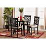 Ellie Beige Fabric 5-Piece Dining Table and Chairs Set