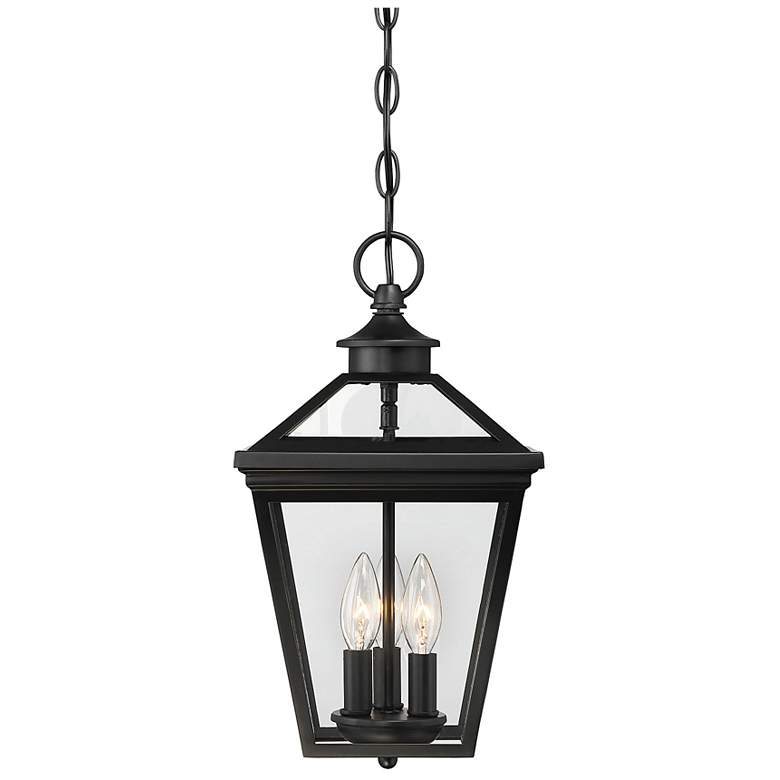 Image 1 Ellijay 15 3/4" High Black Outdoor Lantern Hanging Light