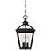 Ellijay 15 3/4" High Black Outdoor Lantern Hanging Light