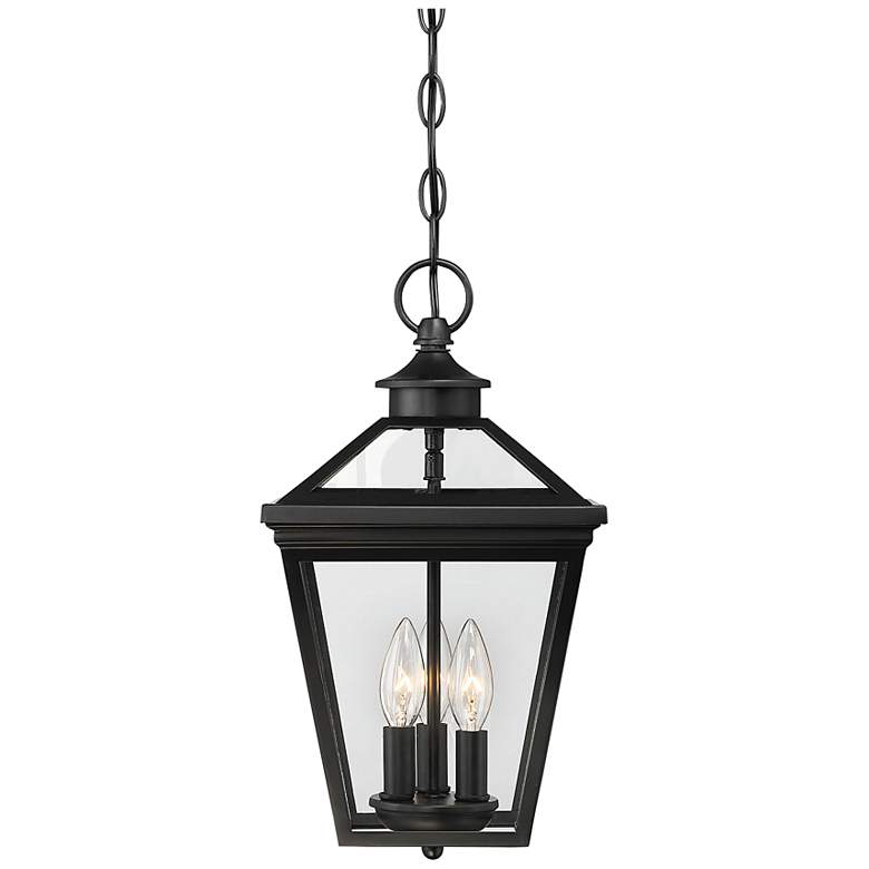 Image 1 Ellijay 3-Light Outdoor Hanging Lantern in Black