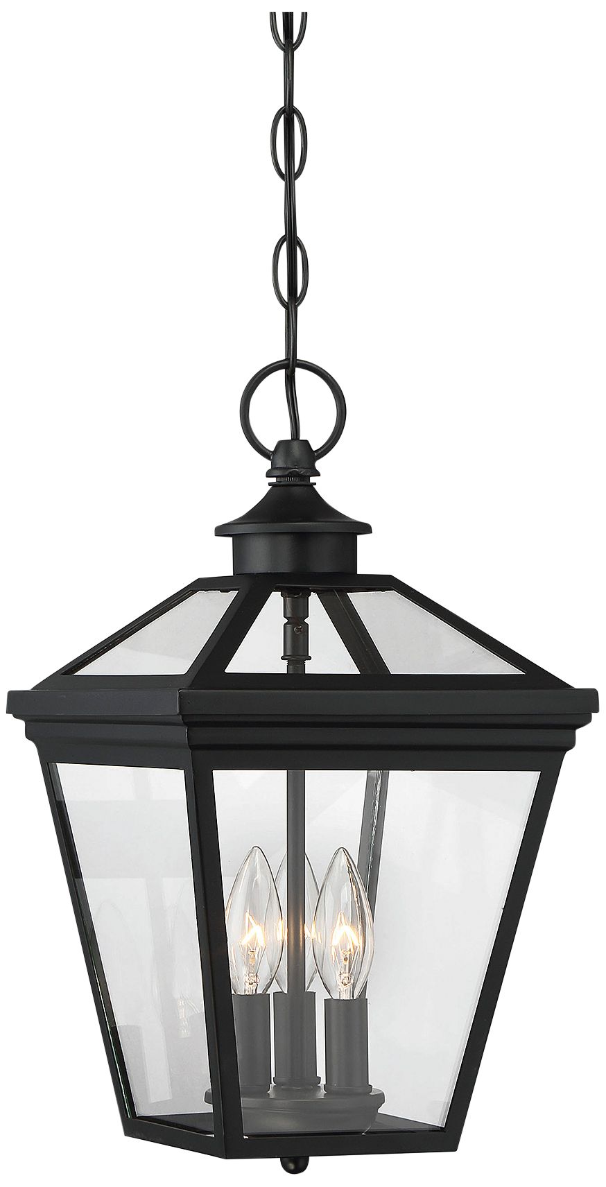 Image 3 Ellijay 3-Light Outdoor Hanging Lantern in Black more views