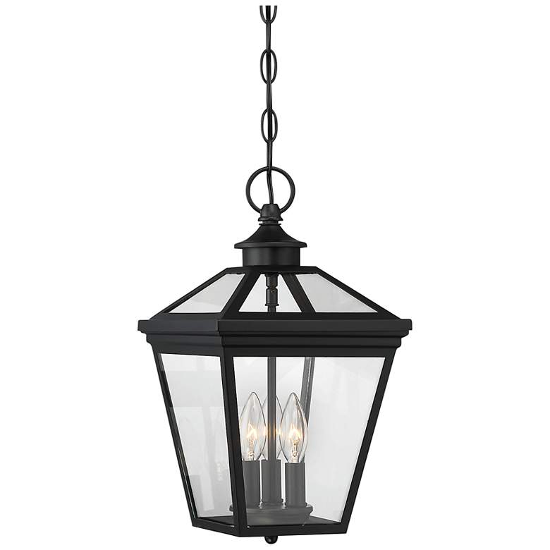 Image 3 Ellijay 3-Light Outdoor Hanging Lantern in Black more views