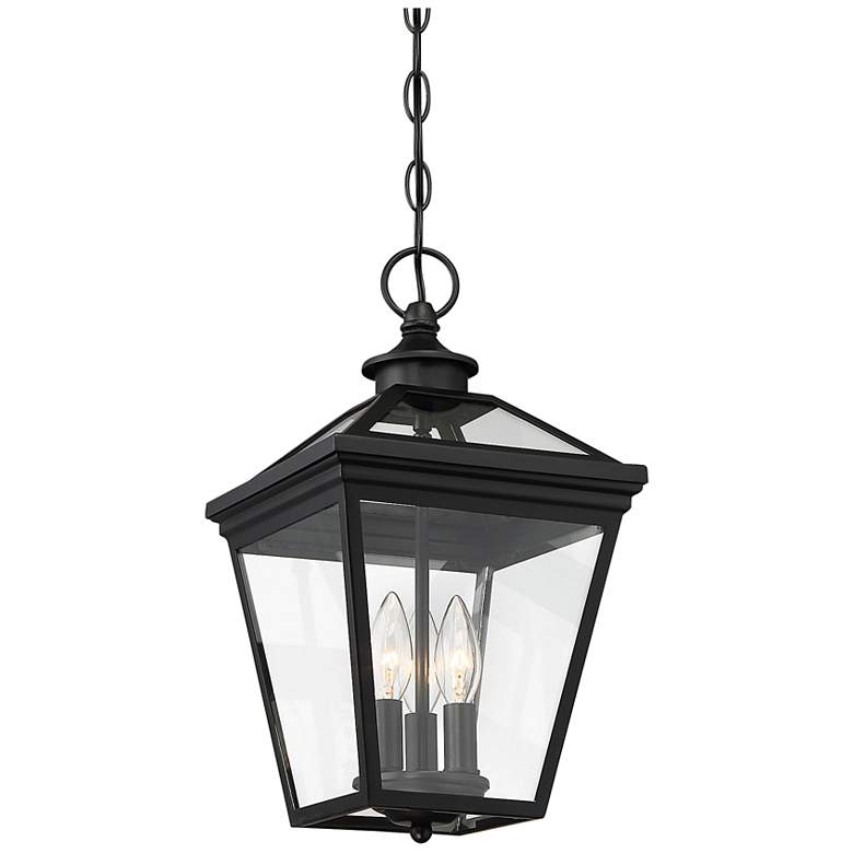 Image 4 Ellijay 3-Light Outdoor Hanging Lantern in Black more views