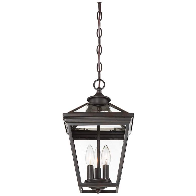 Image 7 Ellijay 3-Light Outdoor Hanging Lantern in English Bronze more views