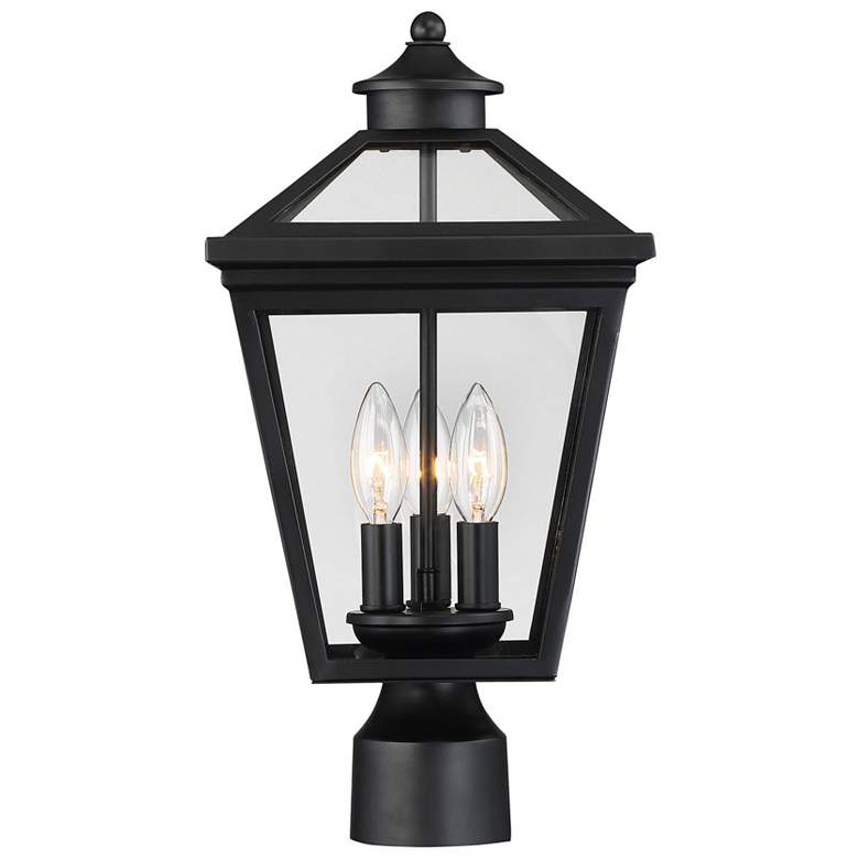 Image 1 Ellijay 3-Light Outdoor Post Lantern in Black