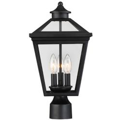 Ellijay 3-Light Outdoor Post Lantern in Black
