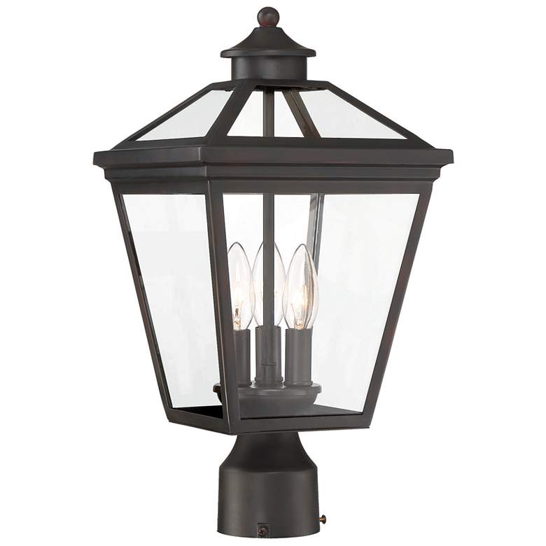 Image 1 Ellijay 3-Light Outdoor Post Lantern in English Bronze
