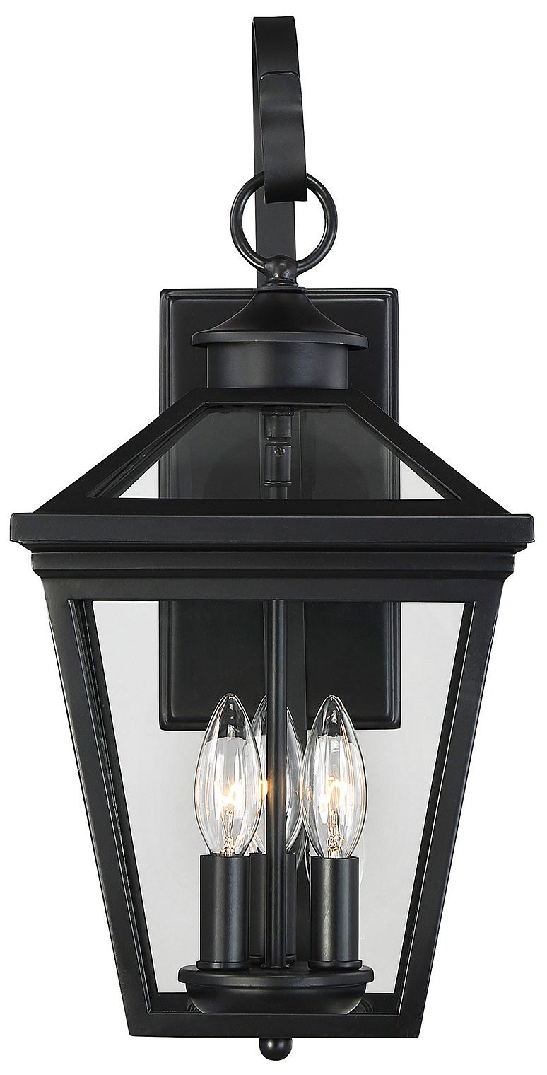 Image 3 Ellijay 3-Light Outdoor Wall Lantern in Black more views