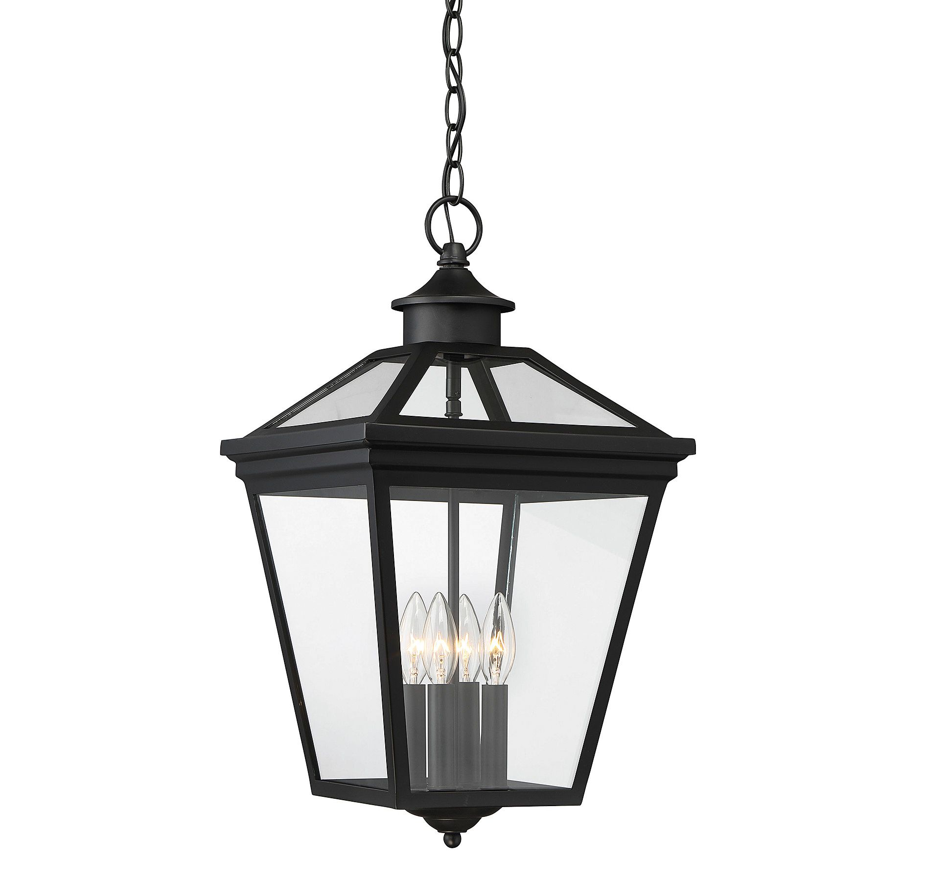 Image 5 Ellijay 4-Light Outdoor Hanging Lantern in Black more views