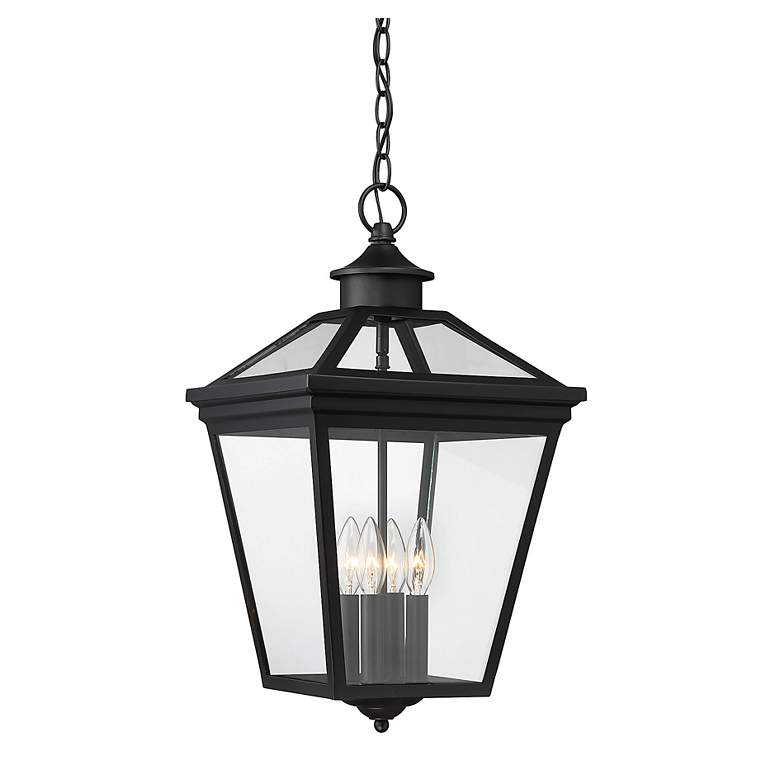 Image 5 Ellijay 4-Light Outdoor Hanging Lantern in Black more views