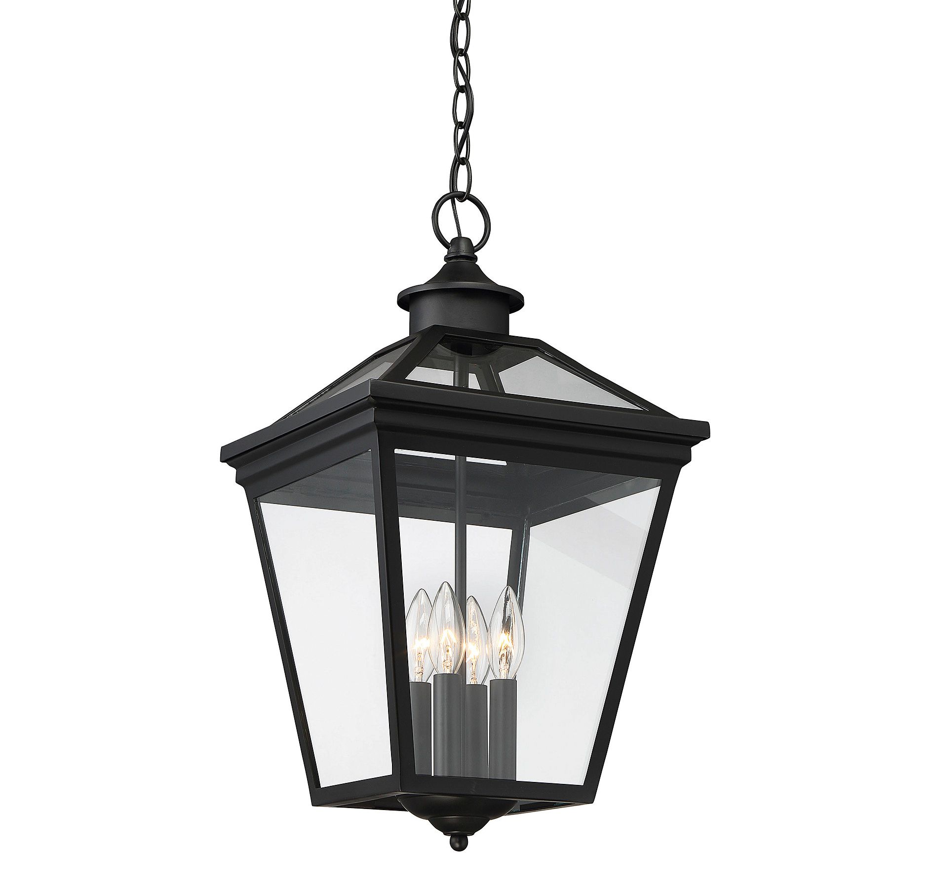 Image 6 Ellijay 4-Light Outdoor Hanging Lantern in Black more views
