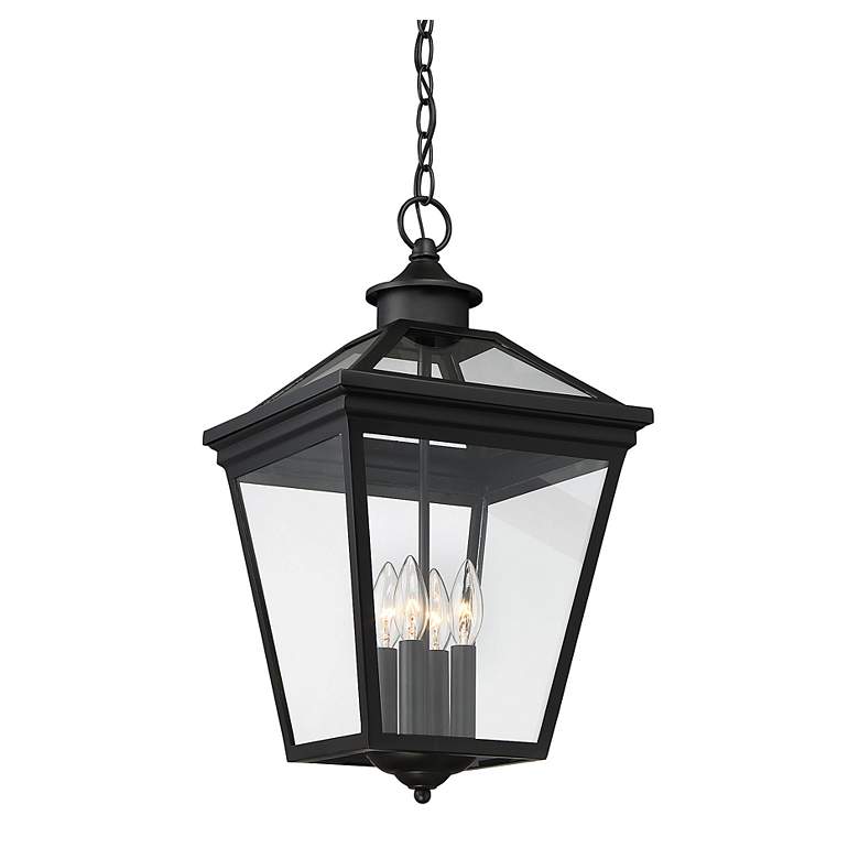 Image 6 Ellijay 4-Light Outdoor Hanging Lantern in Black more views