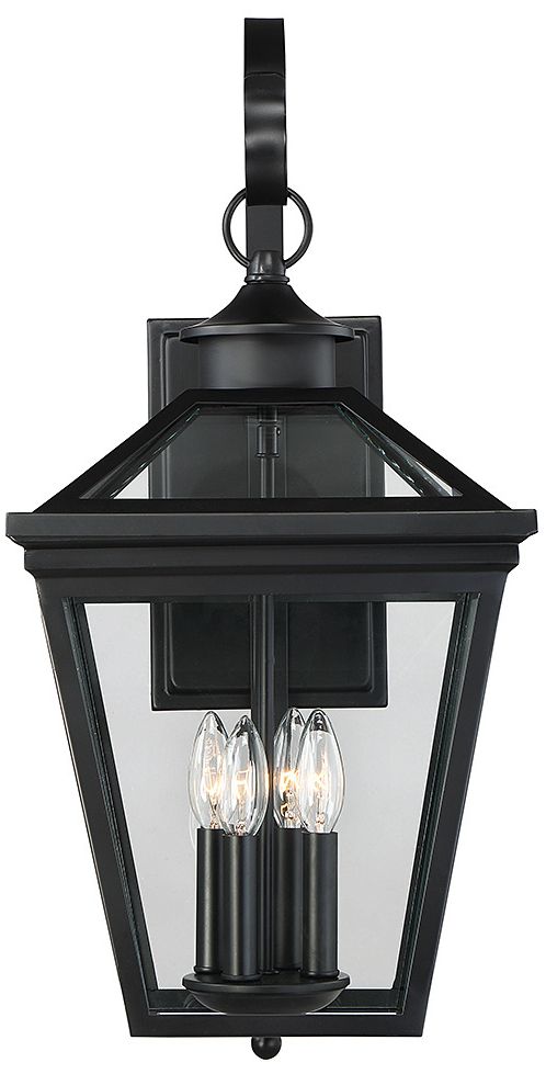 Ellijay 4-Light Outdoor Wall Lantern in Black