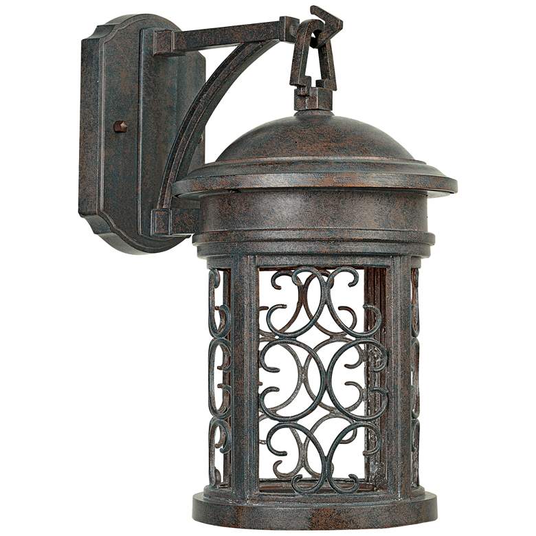 Image 1 Ellington 16 1/4 inch High Aged Mediterranean Bronze Outdoor Wall Light