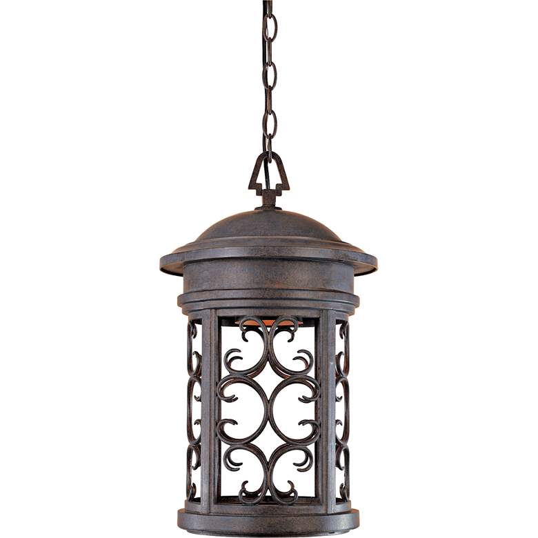 Image 1 Ellington 19"H Mediterranean Patina Outdoor Hanging Light