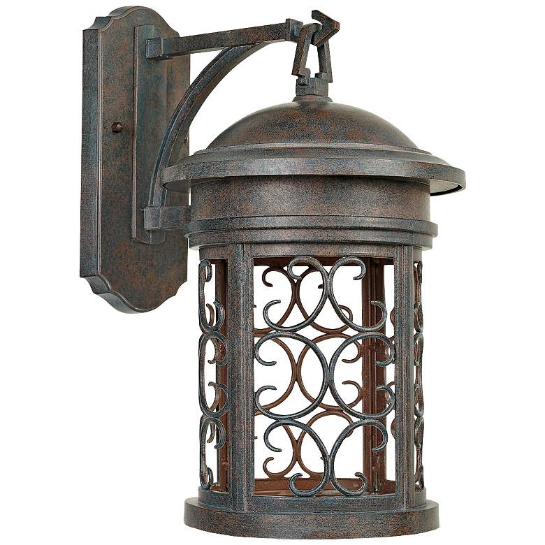 Image 1 Ellington 20"H Mediterranean Patina Outdoor Wall Light
