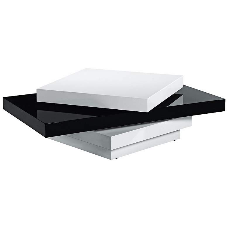 Image 1 Ellington Black and White Modern Coffee Table