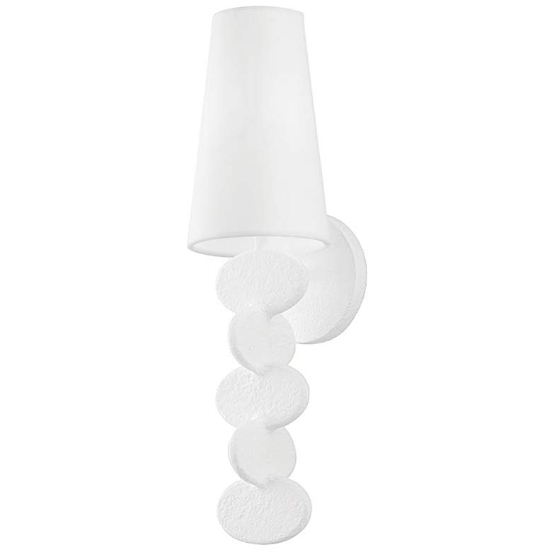 Image 1 Ellios 18 inch High Gesso White Wall Sconce