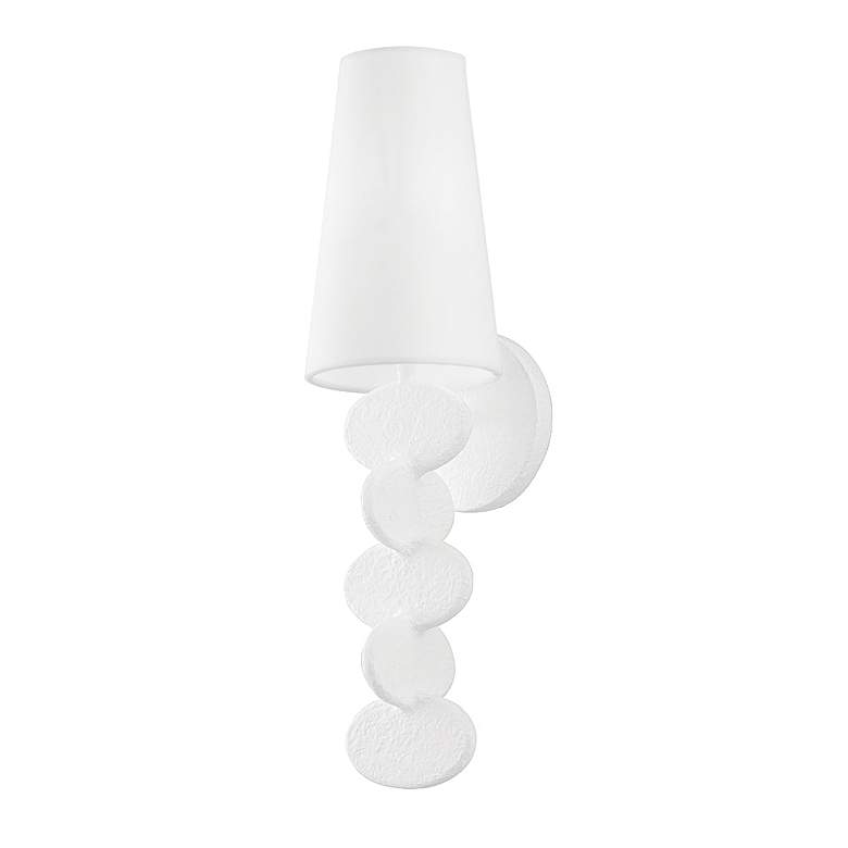 Image 1 Ellios 18 inch High Gesso White Wall Sconce