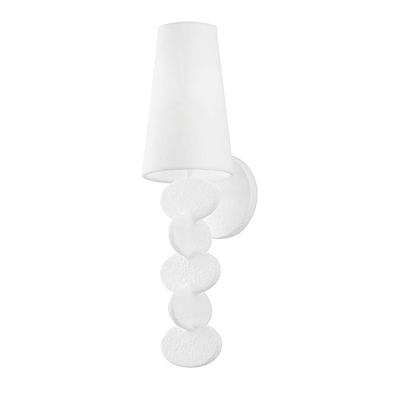 Image 2 Ellios 18" High Gesso White Wall Sconce more views
