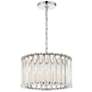 Elliot 15 1/4" Wide Polished Nickel and Glass Ceiling Light