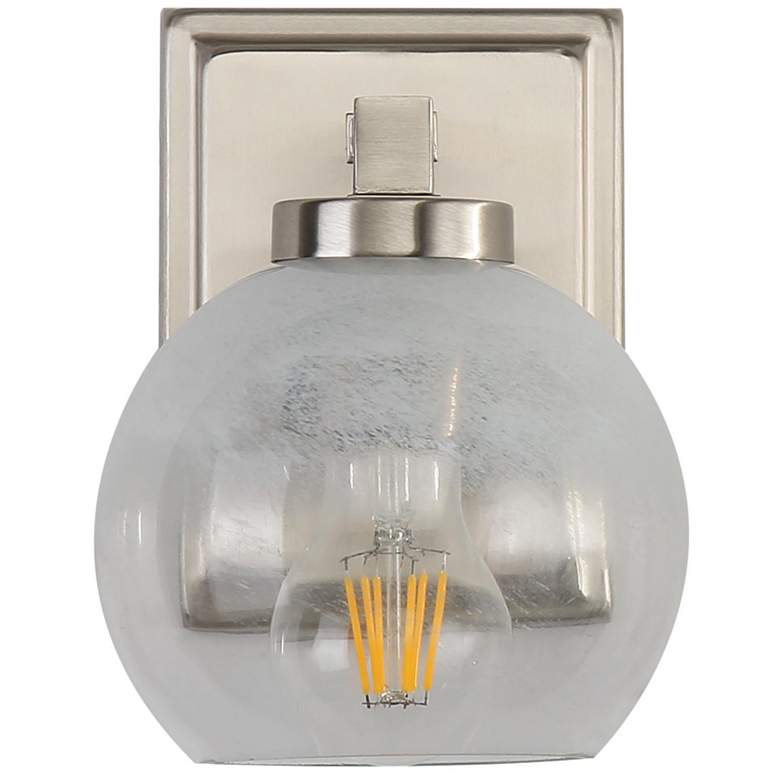 Image 1 Elliott 1-Light Vanity Light in Pewter with Alabaster Shade