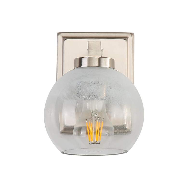 Image 4 Elliott 1-Light Vanity Light in Pewter with Alabaster Shade more views