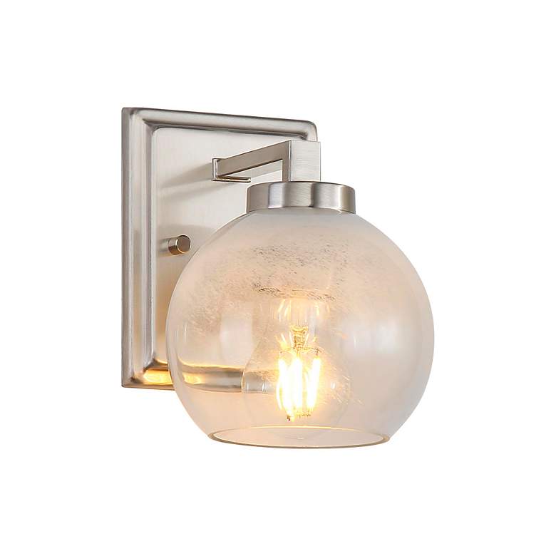 Image 5 Elliott 1-Light Vanity Light in Pewter with Alabaster Shade more views
