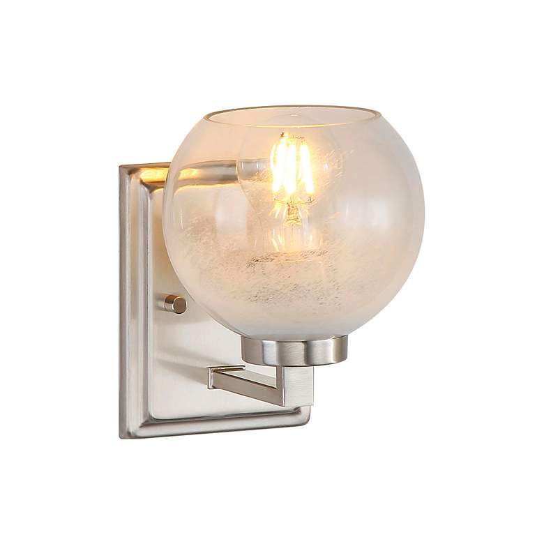 Image 6 Elliott 1-Light Vanity Light in Pewter with Alabaster Shade more views