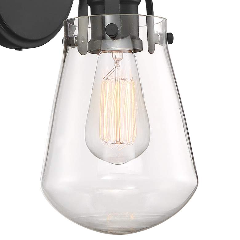 Image 2 Elliott 11" High Matte Black Wall Sconce more views