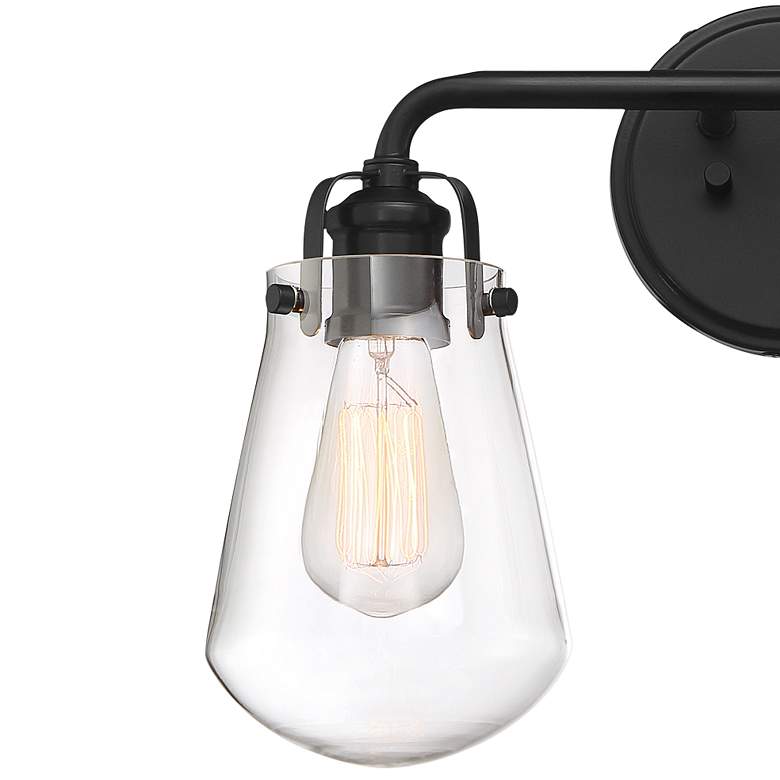 Image 3 Elliott 16" Wide Matte Black 2-Light Bath Light more views