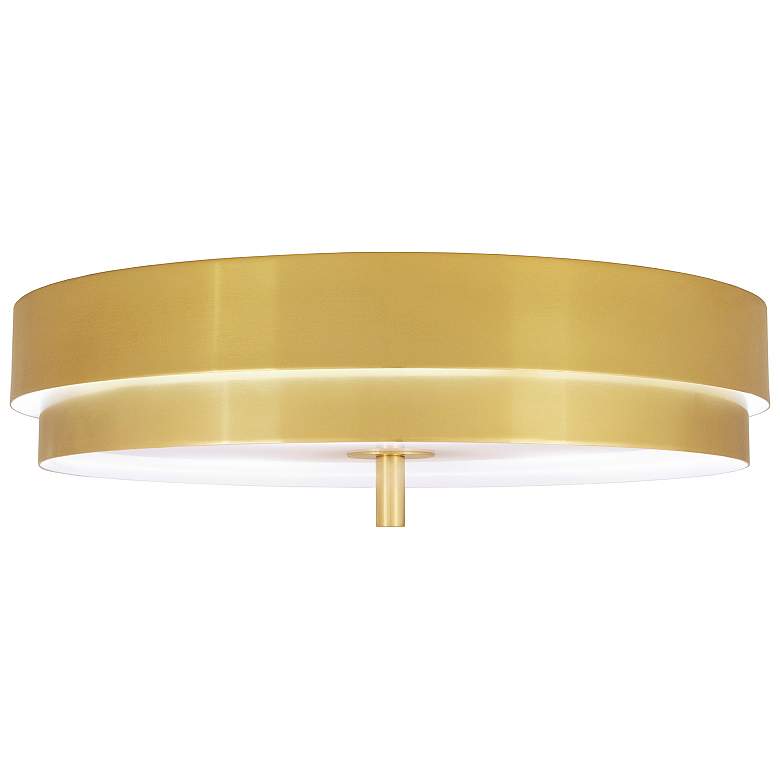 Image 1 Elliott 16" Wide Modern Brass Flush Mount