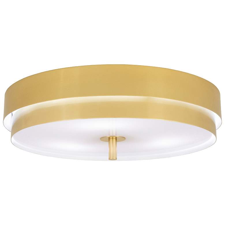 Image 2 Elliott 16" Wide Modern Brass Flush Mount more views