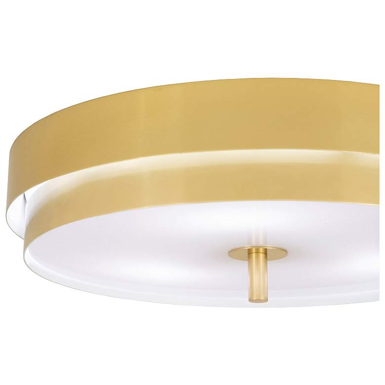 Image 3 Elliott 16" Wide Modern Brass Flush Mount more views