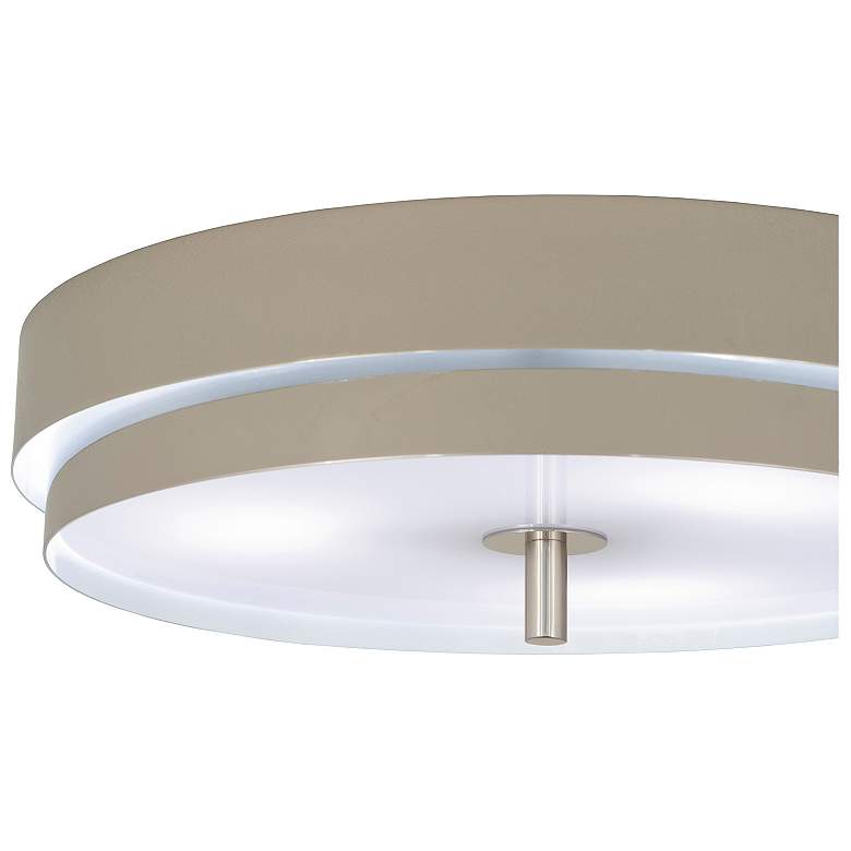 Image 3 Elliott 16" Wide Polished Nickel Flush Mount more views