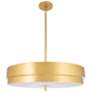 1_Elliott 23" Wide Modern Brass And White Pendant