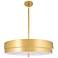 Elliott 23" Wide Modern Brass And White Pendant