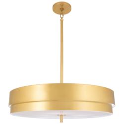 Elliott 23" Wide Modern Brass And White Pendant