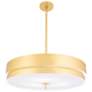2_Elliott 23" Wide Modern Brass And White Pendant more views