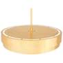 3_Elliott 23" Wide Modern Brass And White Pendant more views