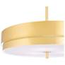 4_Elliott 23" Wide Modern Brass And White Pendant more views